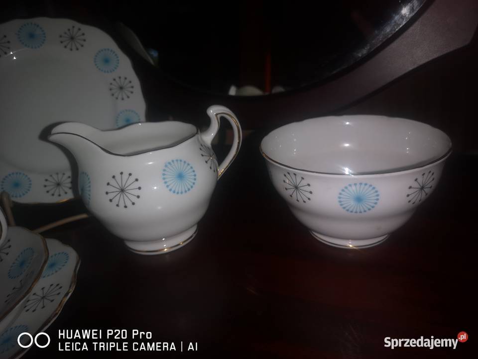 Filiżanka z talerzkiem deserowym Bone China Made