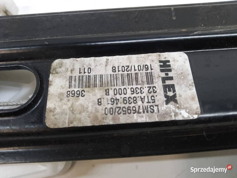 MECHANIZM SZYBY LEWY TYŁ 5TA839461B VW