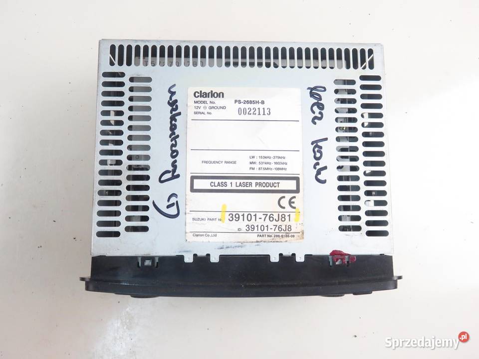 RADIO SUZUKI JIMNY FJ 3910176J81