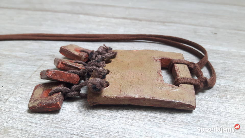 Naszyjnik ceramiczny ręcznie wykonany Otwock