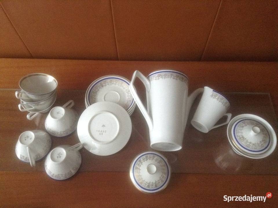 Serwis porcelanowy do kawy 17części sygnowany Opole