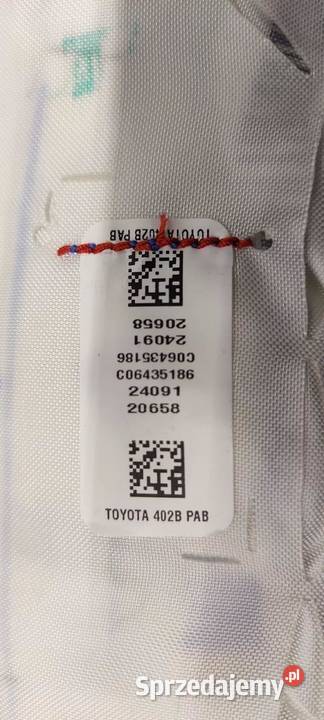 MAZDA 2 TOYOTA YARIS IV PODUSZKA AIRBAG PASAŻERA osobowe Poduszki powietrzne dolnośląskie