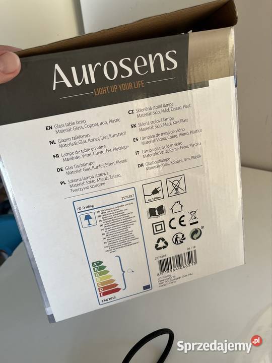 Szklana nowoczesna lampa stołowa Ząbki sprzedam