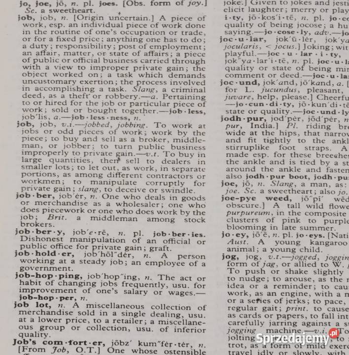 Gigantyczny słownik WEBSTERS DICTIONARY 1820 angielski mazowieckie Warszawa