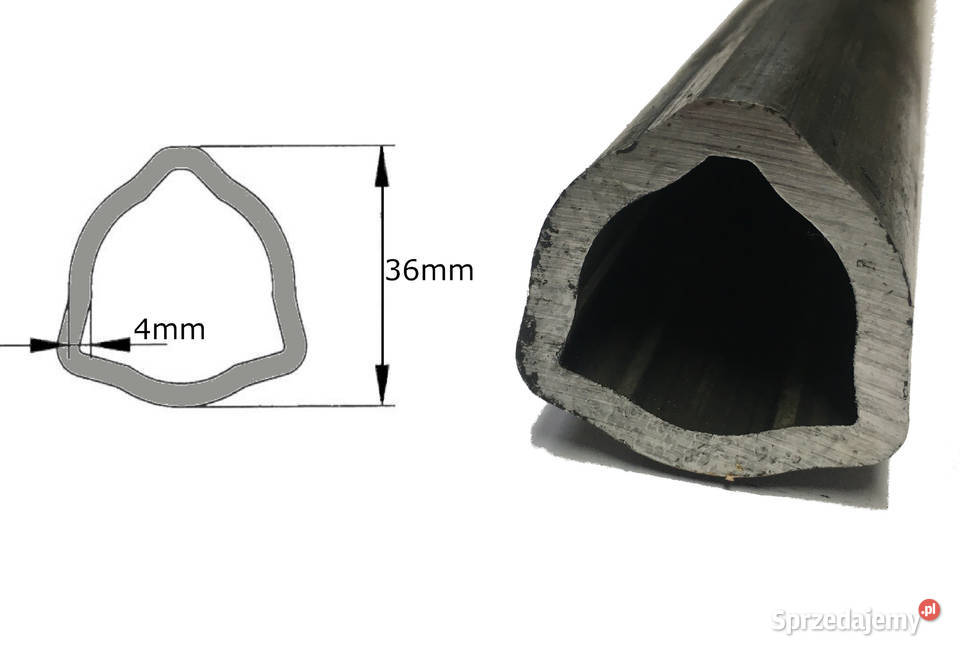 Rura WOM trójkąt 36 x 4 mm 95 APG TT36495 Kamionna