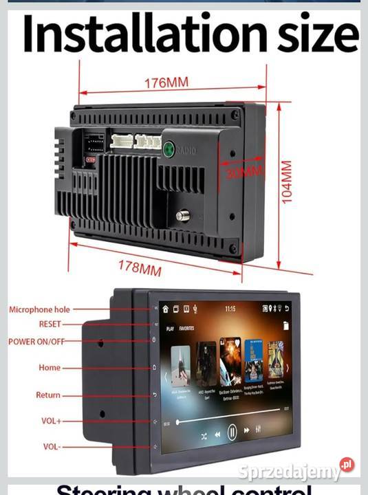 uniwersalny samochodowy odtwarzacz multimedialny Błaszki