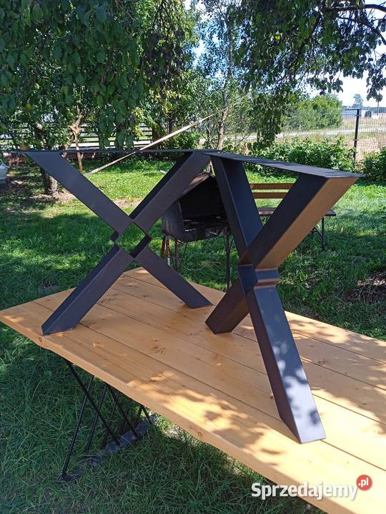 Nogi stołu loft industrial z belką Tuchomie