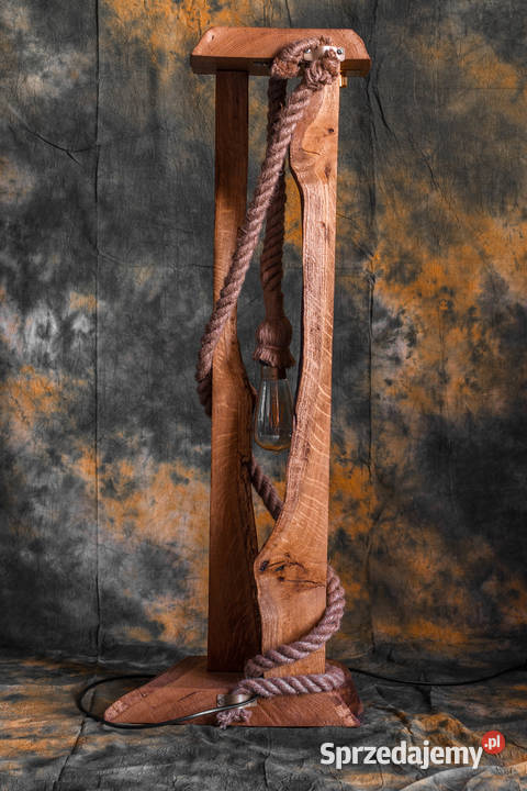 Lampa dębowa rustykalna Prezent na Święta Oświetlenie Warszawa