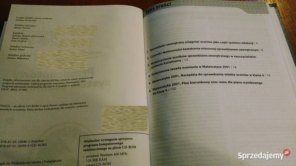 Matematyka 2001 przedmiotowy system oceniania pomorskie Gdańsk
