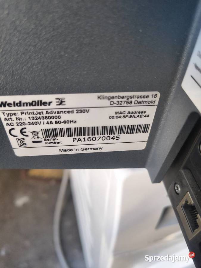 Drukarka przemysłowa Weldmuller