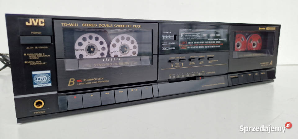 Magnetofon JVC TDW111 casette deck Międzychód