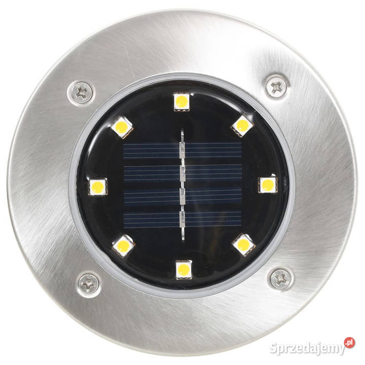 Solarne lampy gruntowe 8 ciepłe białe LED Warszawa