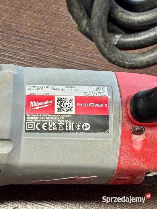 Młotowiertarka Milwaukee z opcją kucia 1030W 36J Młoty udarowe Elbląg