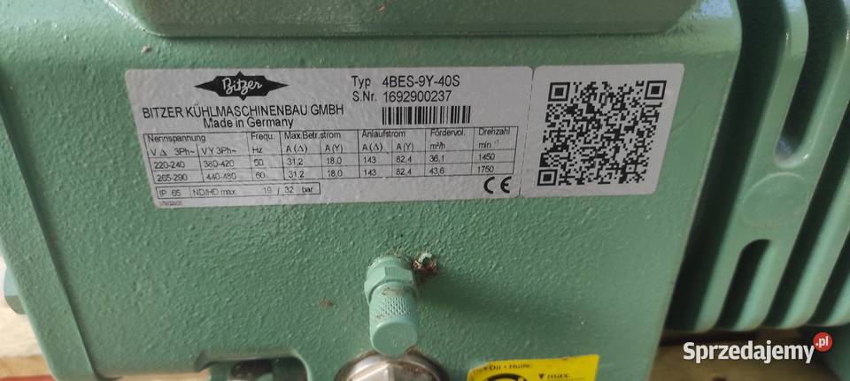 Sprężarka chłodnicza Bitzer 24kW5C 40C 4BES9Y40S Paczków
