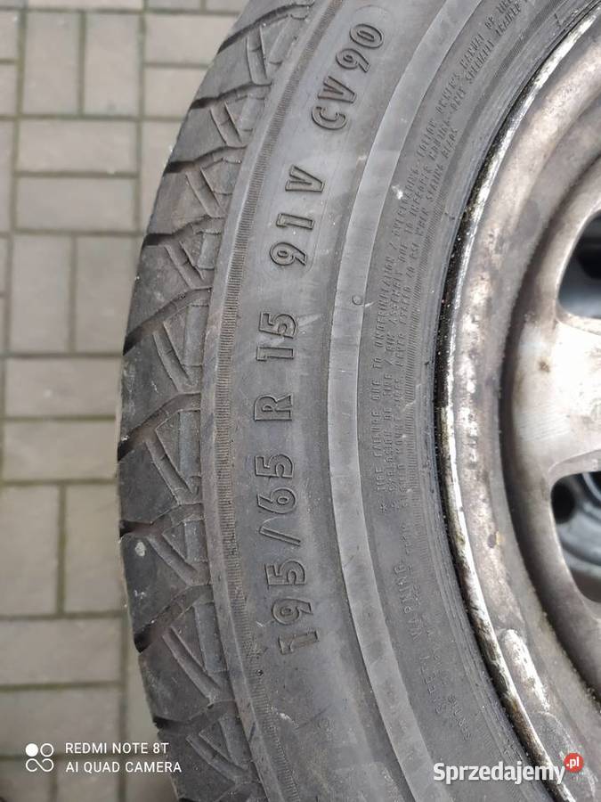 Opony z felgami Continental 19565 R15 vw Części Poznań