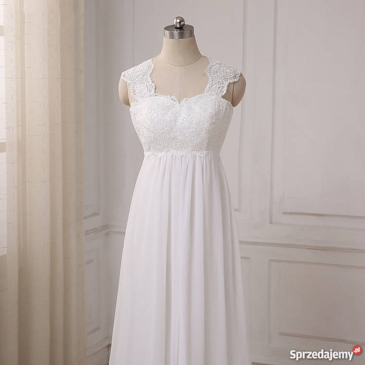 Suknia ślubna ciążowa wesele cywilny 36 S 38 M Jelenia Góra