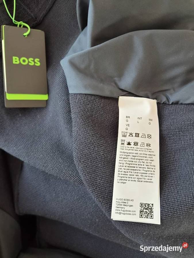 Nowa ciemnoszaragranatowa męska bluza rozpinana Bibice