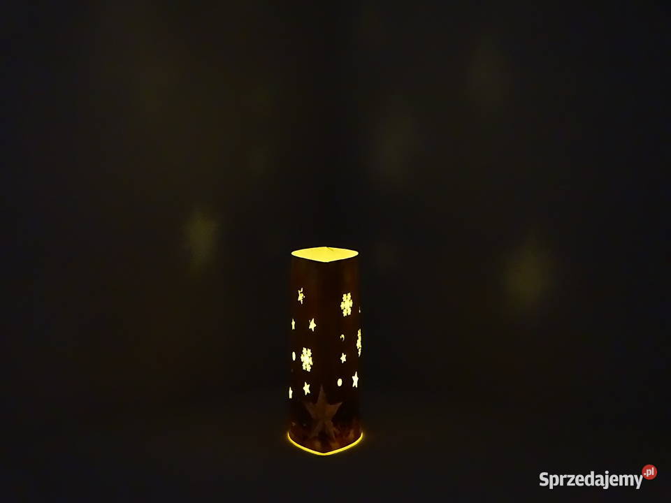 Świecznik świąteczny gwiazdki i śnieżynki LED lubelskie Biłgoraj