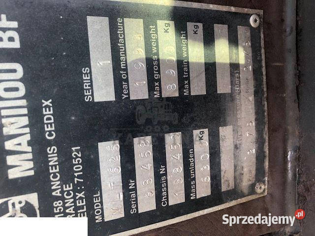 Manitou 524 526 628 Obudowa Mostu Piasta Półoś Pozostałe Jastrzębniki