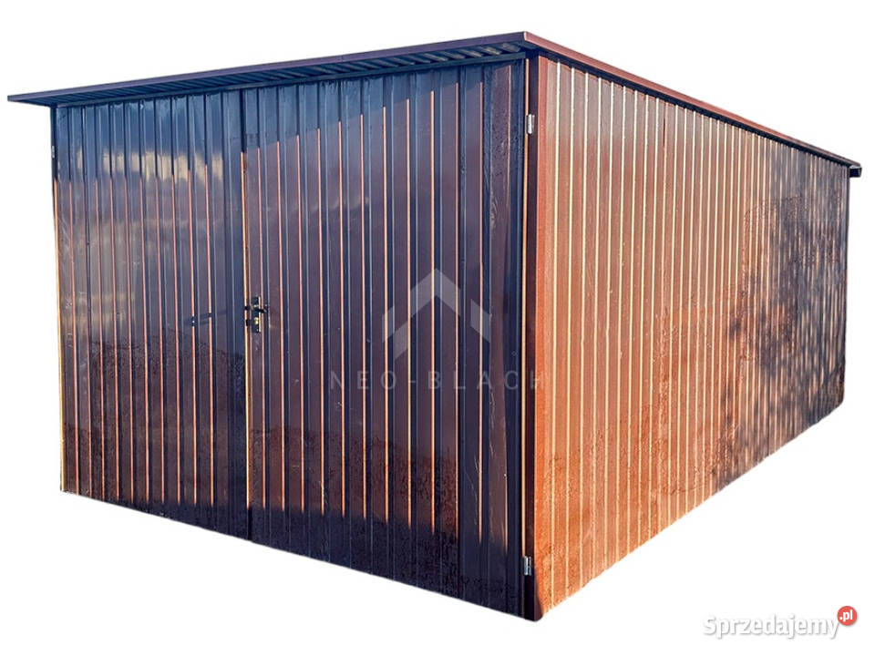 Blaszak Garaż Blaszany 3x7m Brama Dwuskrzydłowa Gniezno