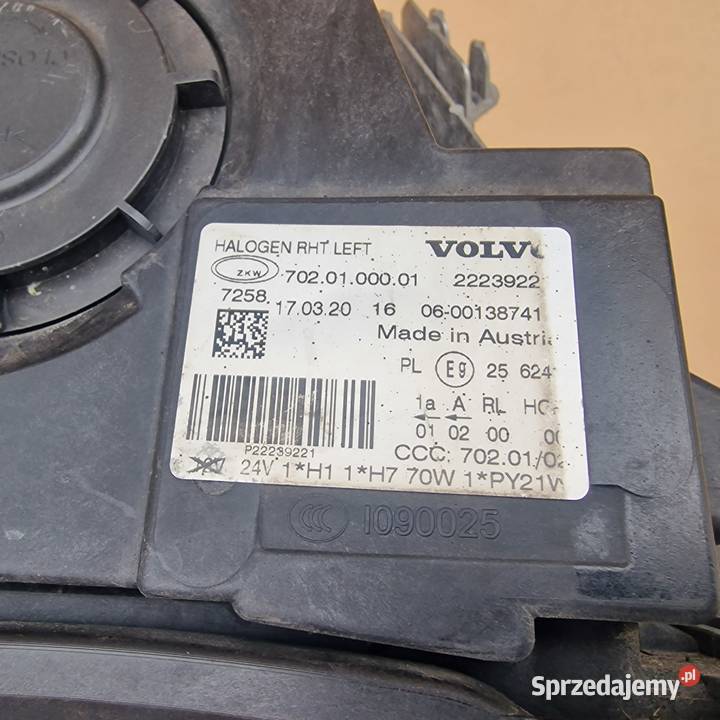 VOLVO FH4 FM4 REFLEKTOR LAMPA LEWA HALOGEN PRZÓD ciężarowe Bieleń