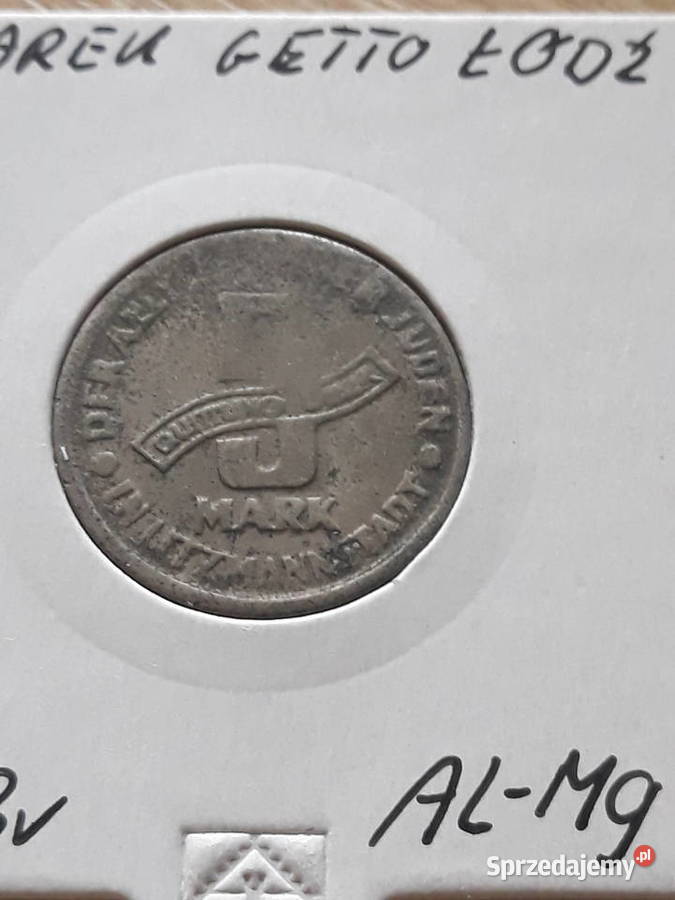 5 Marek Getto Łódź 1943 r Aluminium Magnez Numizmatyka wielkopolskie
