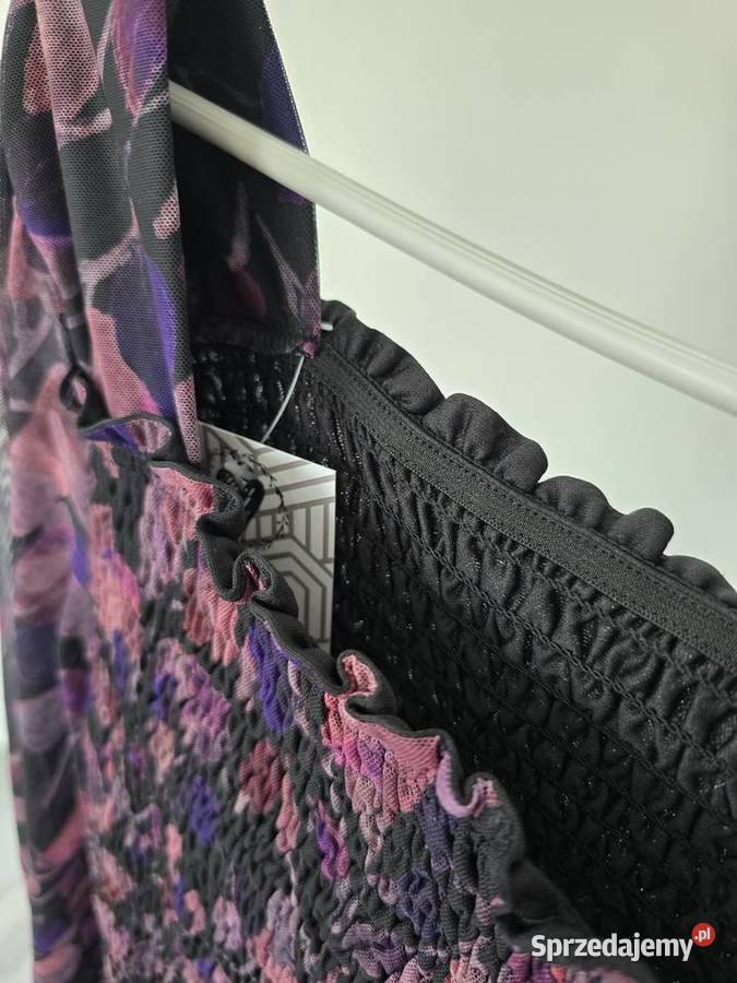 Sukienka siateczkowa z gumkami Fiolet śląskie sprzedam