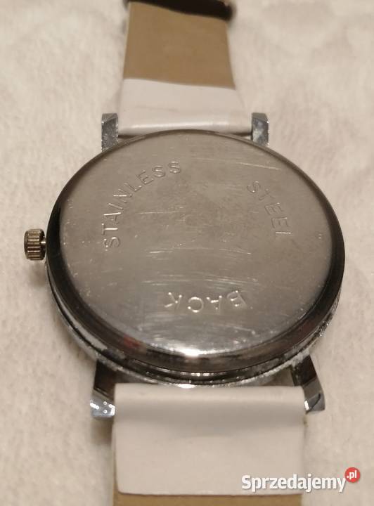 Zegarek damski biały srebrny bez cyfr 39mm 235 Czeladź