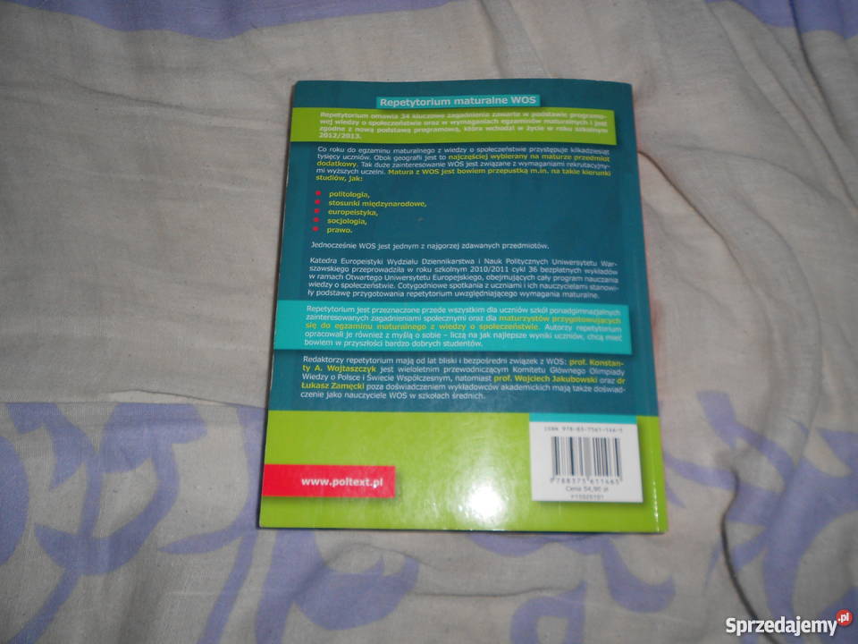 Repetytorium maturalne WOS KAWojtaszczyk kompendium, repetytorium, opracowanie Podręczniki Opole