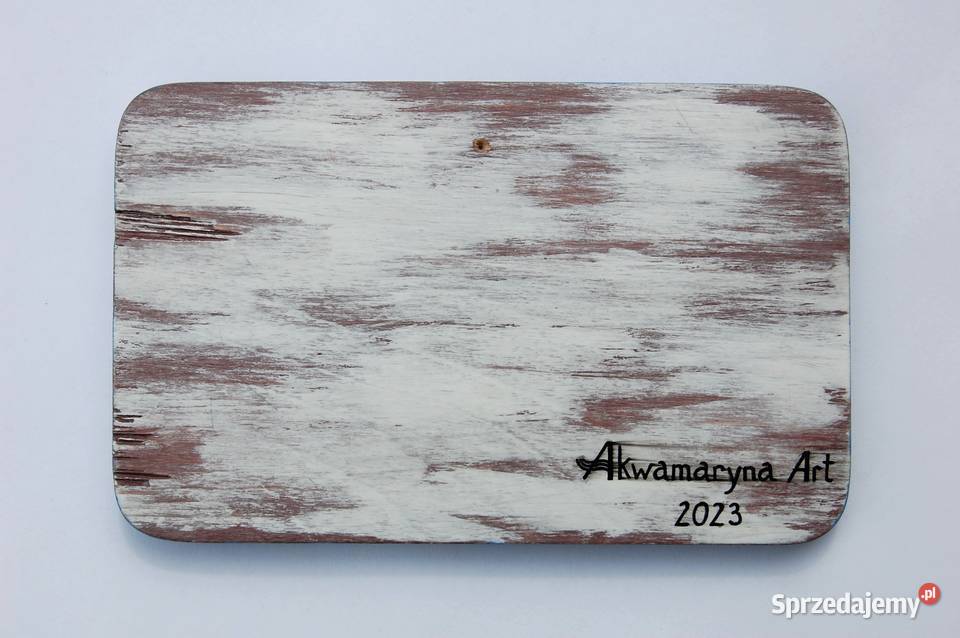 Good Morning ręcznie malowana zawieszka drewno