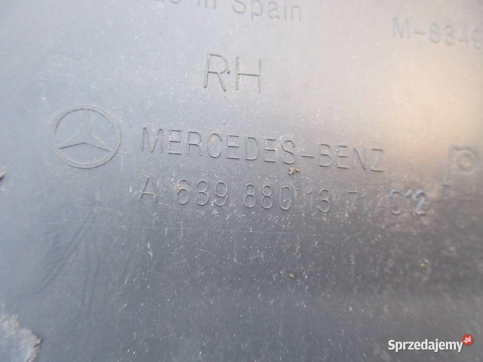 MERCEDES VITO W639 ZDERZAK TYLNY NAROŻNIK PRAWY Ruda Śląska