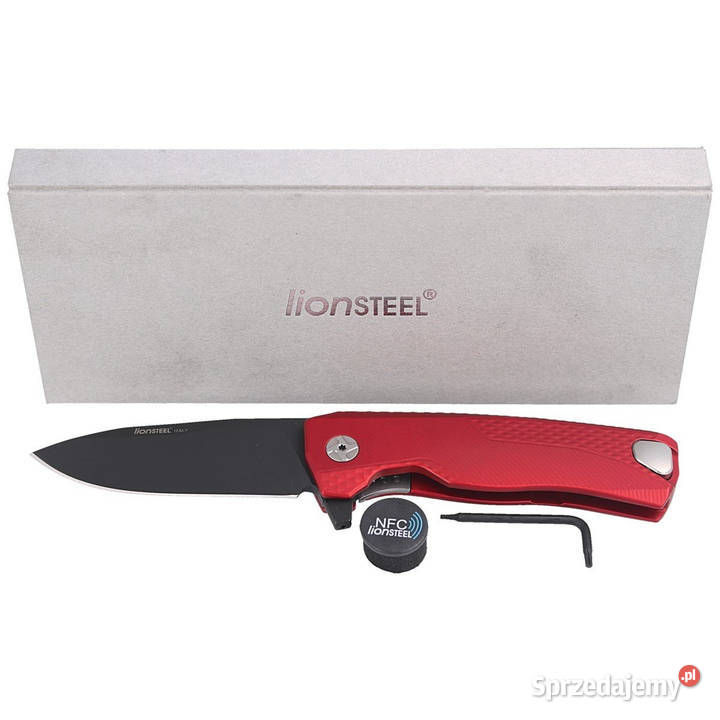 Nóż składany LionSteel Red Aluminium Black M390 Warszawa