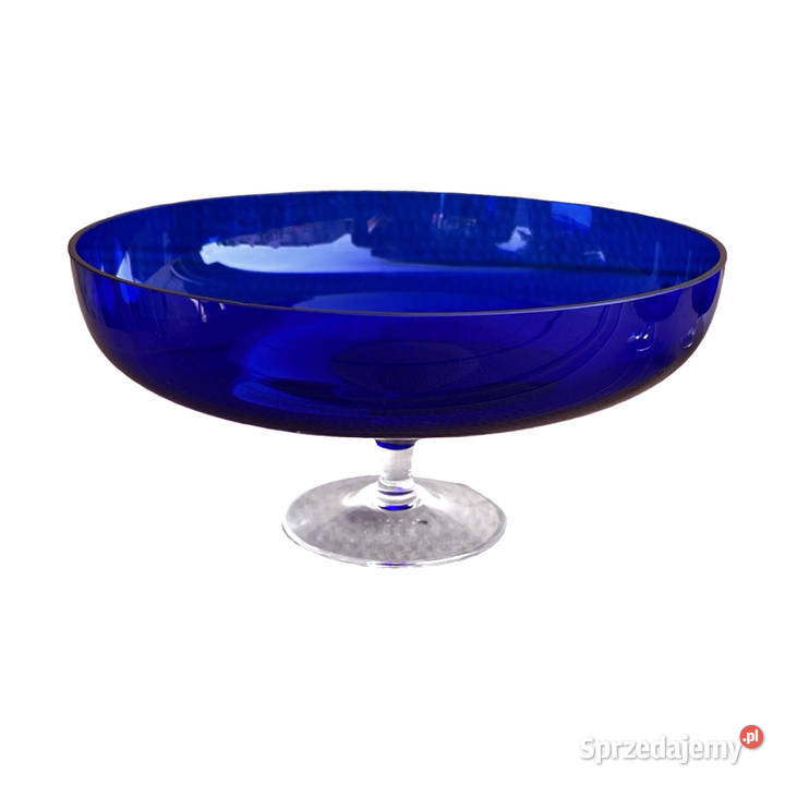 Zestaw deserowy z kobaltowego szkła 5 pucharków Warszawa sprzedam