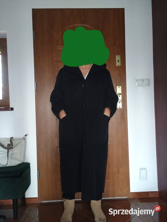 Kaszmirowy płaszcz czarny dlugi Wiosenna/Jesienna  lubuskie Bytom Odrzański
