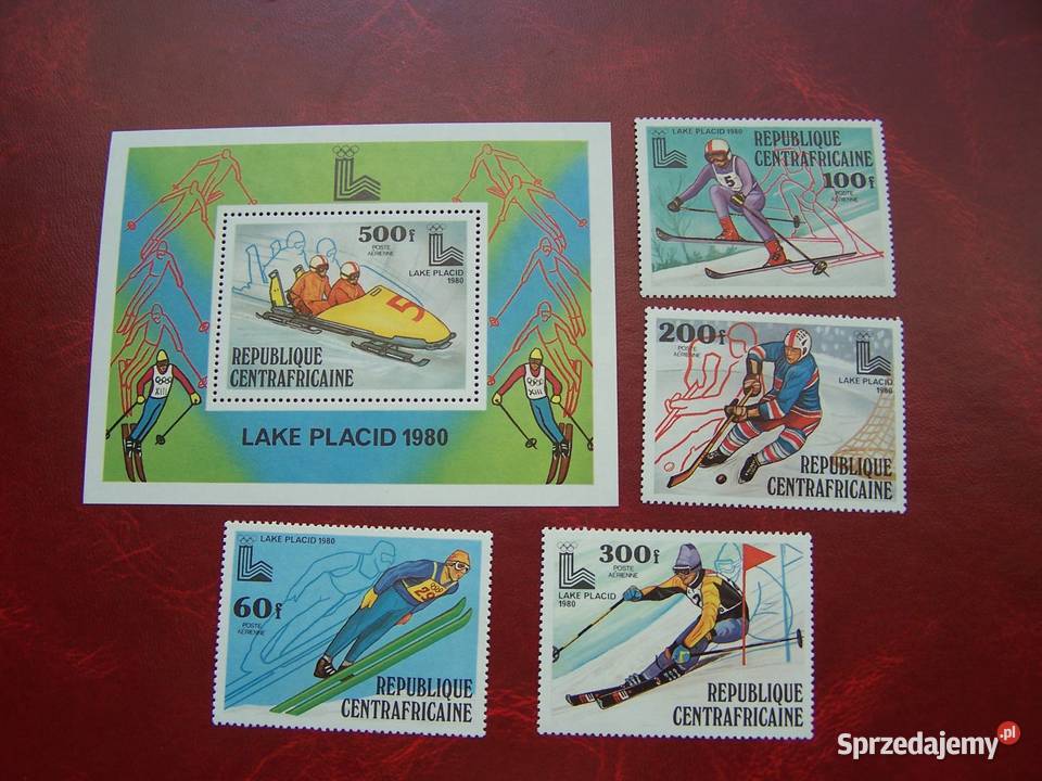 Centralna Afryka 1980 MNH Olimpida Lake Placid Filatelistyka śląskie Tychy sprzedam