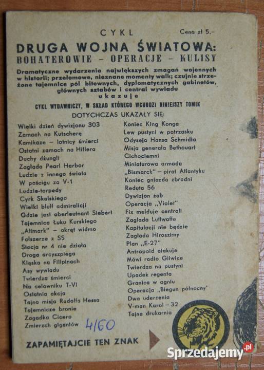 Żółty Tygrys Syn szejka Hedżasu 1960 Parczew
