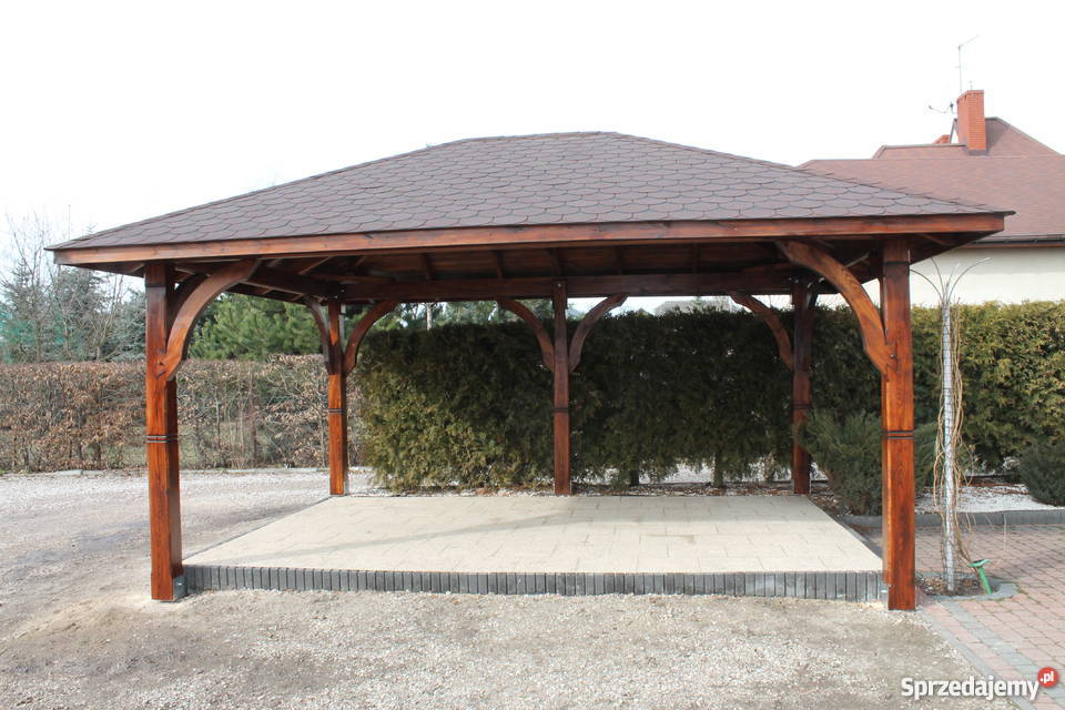 Altana altanka pergola dach wiata zadaszenie domek 4,9x 3,7m Åuków ... Altanka 4