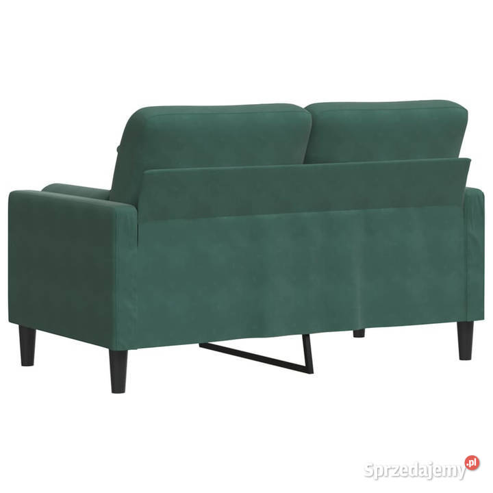 2osobowa sofa z poduszkami ciemnozielona 120 Sofy i kanapy Warszawa