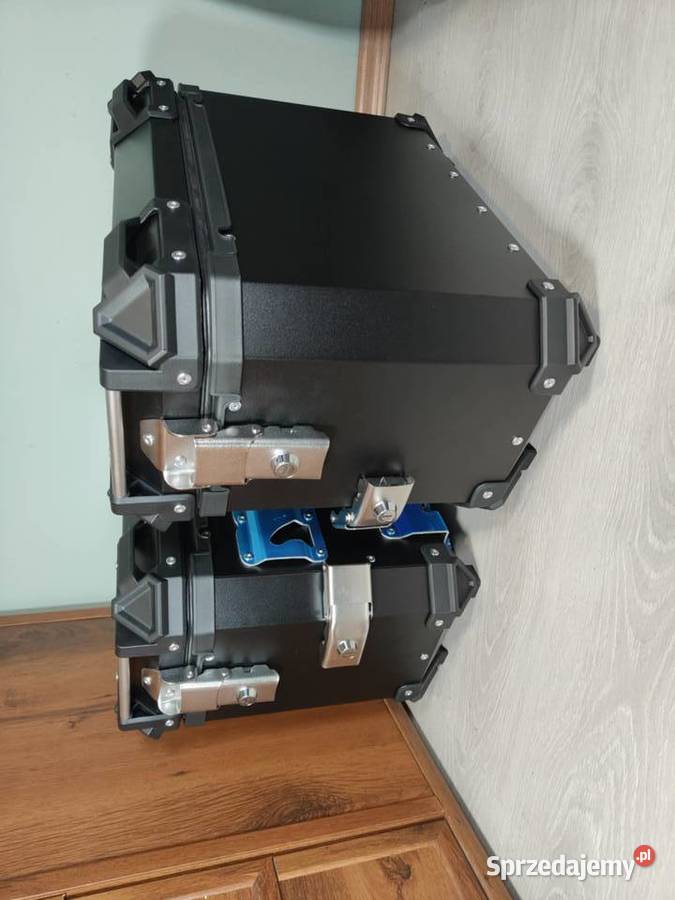 ALUMINIOWE kufry motocyklowe boczny CZARNY 2x48L mazowieckie Żyrardów sprzedam
