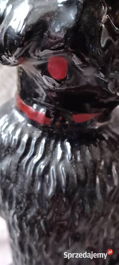 PUDEL CERAMICZNY 20 WYS BYL LAMPKĄ TERAZ W Figurki i rzeźby Poznań