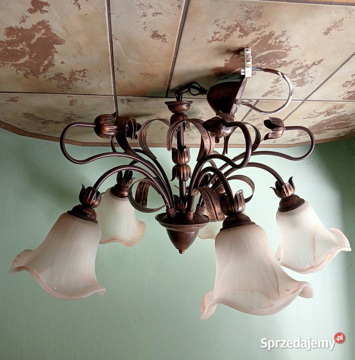 Żyrandol lampa wisząca 100 sprawna w pięknym śląskie Jaworzno