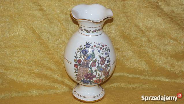 Śliczny wazonik z porcelany pozłacany 24K złotem sprzedam