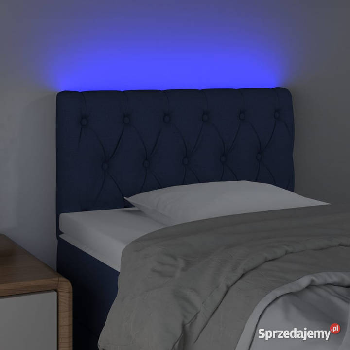 Zagłówek do łóżka z LED niebieski 80x7x7888 mazowieckie Warszawa