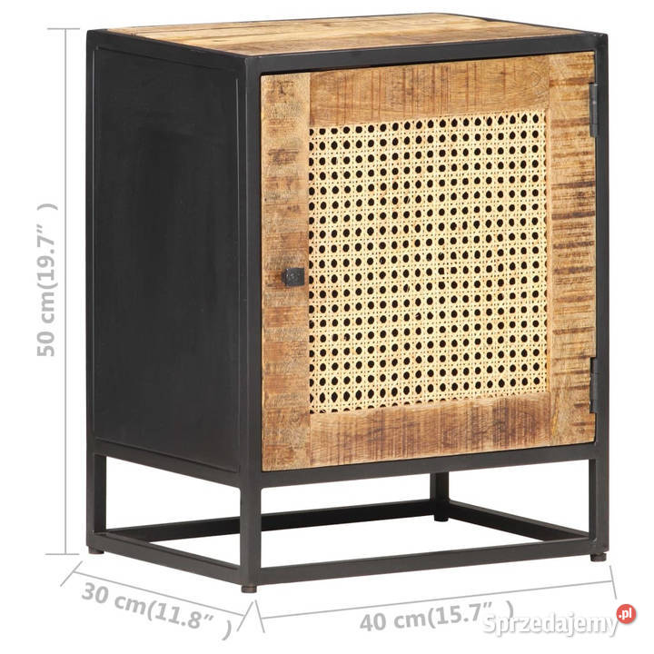Szafka nocna 40x30x50 drewno mango i naturalna Warszawa