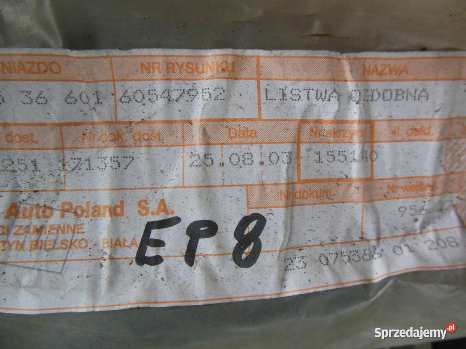 60547952 Alfa Romeo 33 Osłona progów tylna prawa Kozy