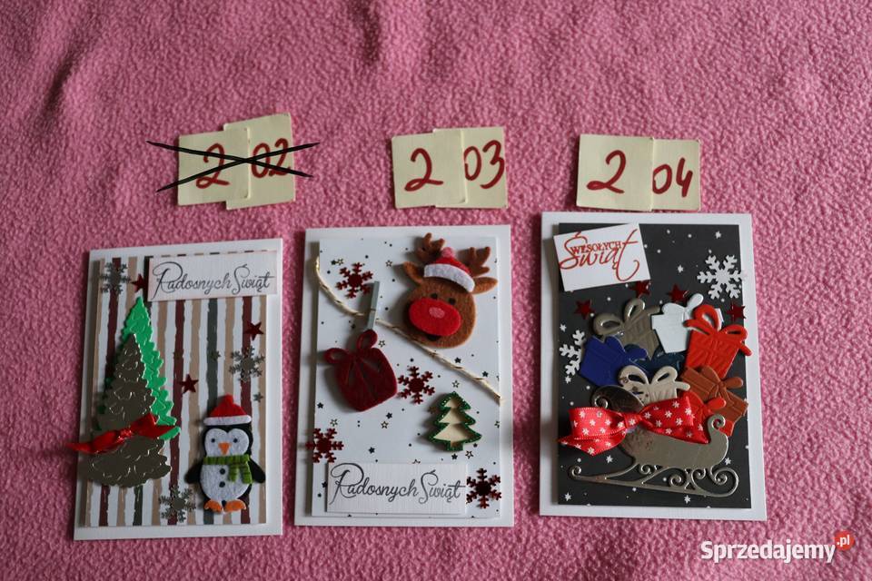 Kartki świąteczne ręcznie robione kujawsko-pomorskie Wudzyn