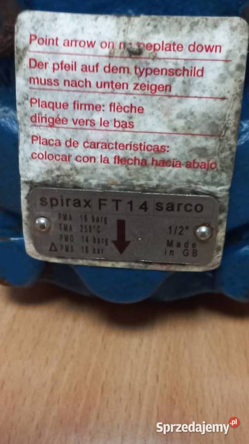 Odwadniacz Spirax Sarco FT14 Instalacje