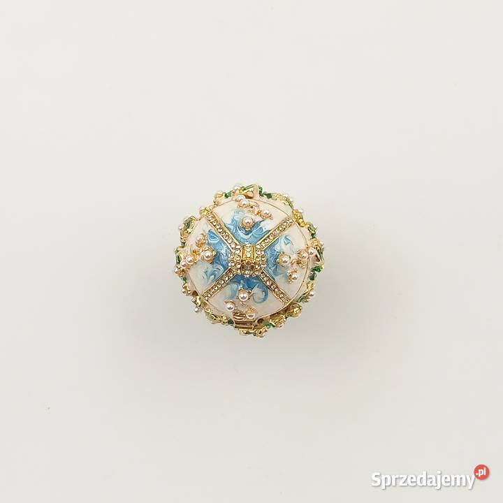 Jajko jajo faberge pojemniki szkatułka kremowe Zawiercie