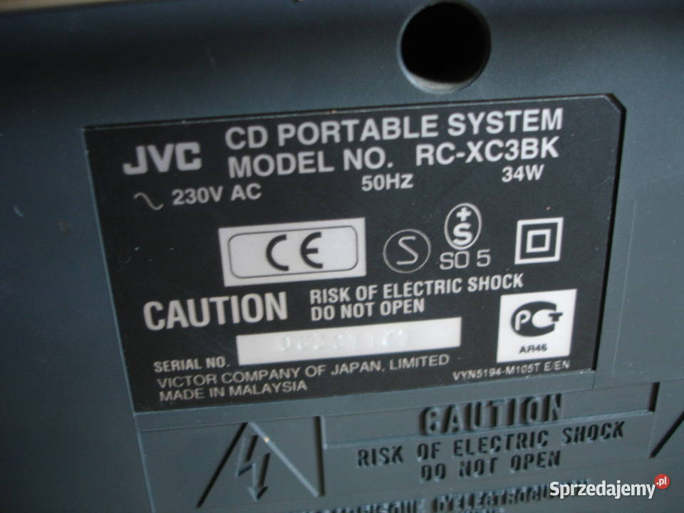 Radiomagnetofon JVC RCXC3BK Audio Zielona Góra