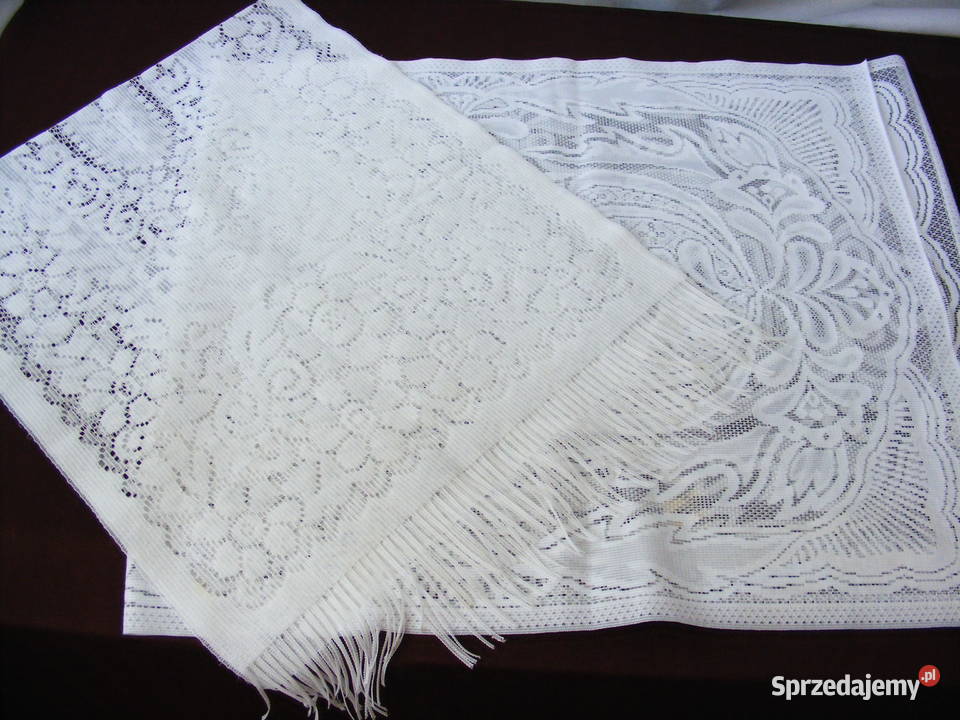 Bieżniki serwetki na ławę biały Oborniki Śląskie